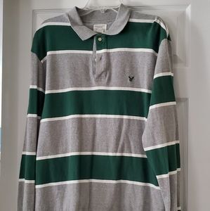 American Eagle long sleeve men's polo